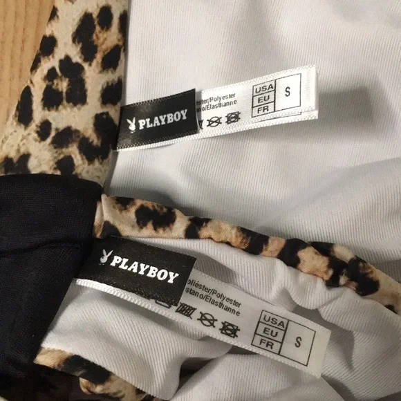 New Women’s Playboy Animal Print 2Pc Swimsuit Bikini Size Small - Picture 5 of 5